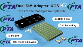 IKOS K7 4G SIM adapter for iPhone - Use 4G LTE Data In Non PTA/JV IPHONES 2 Sim Work With 4G 2024