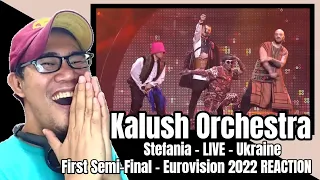 Kalush Orchestra - Stefania - LIVE - Ukraine - First Semi-Final - Eurovision 2022 REACTION