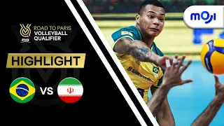 Brasil vs Iran (3-0) - Highlight FIVB Road to Paris Volleyball Qualifier 2023 Men