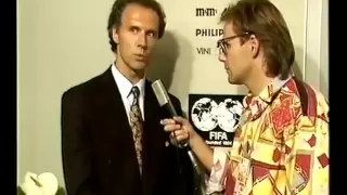 WM 1990: Beckenbauer gibt Interview nach Holland-Spiel