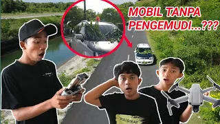 DRONE MENANGKAP PENAMPAKAN MOBIL BERHANTU, JALAN SENDIRI?! | Mikael Family