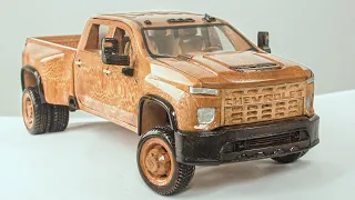 Wood Carving - Chevrolet Silverado 2021 - ASMR Woodworking, DIY Car Model by Awesome Woodcraft