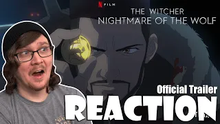 THE WITCHER: NIGHTMARE OF THE WOLF - Official Trailer Reaction! Netflix