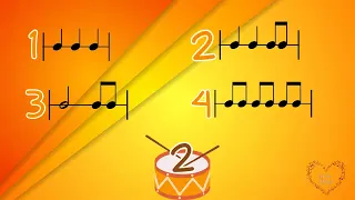 Ритмічний диктант-пазл №15, 1 клас,Сольфеджіо, Ritmograma, solfeggio, Rhythm Clap