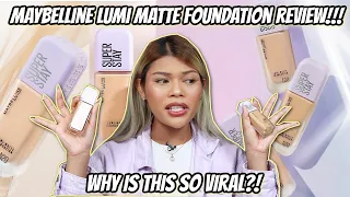 *NEW* MAYBELLINE LUMI MATTE FOUNDATION REVIEW! FOR OILY/SWEATY SKIN! + FLASH TEST & WEAR TEST!!!