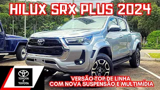 NOVO TOYOTA HILUX SRX PLUS 2024 TURBO DIESEL 4X4 0KM COM NOVA SUSPENSÃO DETALHES DO INTERIOR