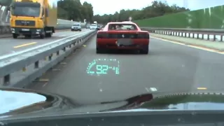 Corvette C5 vs Ferrari 512TR autobahn Germany