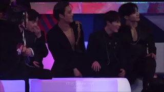 171201 MAMA in HK - Kai, Sungwoon, Taemin, Baekhyun React to BTS’ Mic Drop