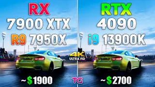 RTX 4090 + i9 13900K vs RX 7900 XTX + Ryzen 9 7950X - Test in 9 Games