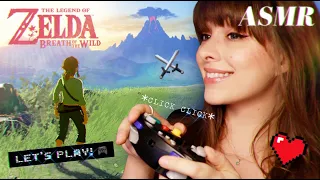 ASMR ⛰️ Zelda BOTW Cozy Whispered Gaming! •ᴗ• 🎮 Nintendo GameCube Controller Button Clicks!