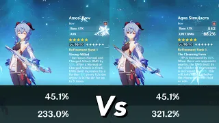Ganyu Amos’ bow vs Aqua Simulacra