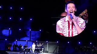 Hugh Jackman performs as Peter Allen and brings fan stage! Chicago June 21, world tour!