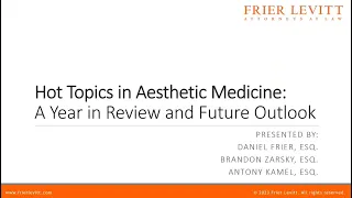 Hot Topics in Aesthetic Medicine: A Year in Review and Future Outlook