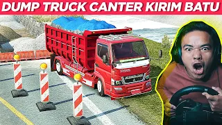 PERJALANAN TRUK DUMP TRUCK CANTER MUAT BATU MELEWATI BUKIT ES - Euro Truck Simulator 2