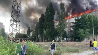 Пожежа в Новій Каховці на вул. Букіна