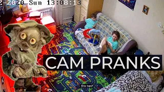 Мультяшные персонажи. Cam Pranks. Кузя, Дядюшка Ау, Лунтик пранк