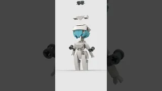 LEGO Robot Girl (Mini) 🤖 Satisfying Building Animation #shorts #legomech #legomoc