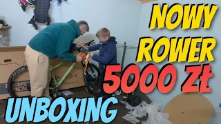 Unboxing nowiutkiego rowera - Dartmoor Primal - Młody zarysował ramę - PIERWSZA JAZDA - 5000zł