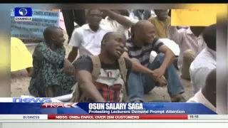 Osun Salary Saga: Unpaid Lecturers Storm Assembly Complex 15/09/15