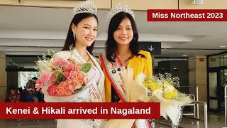 Miss Northeast 2023 Kenei Ritse & Miss Beautiful Smile Hikali Achumi arrived in Nagaland