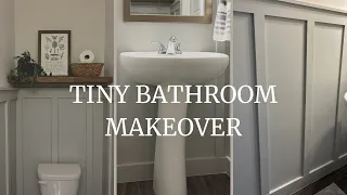 SMALL BATHROOM MAKEOVER | DIY Board and Batten