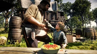 Jack And Pearson Fight Over Spaghetti | Red Dead Redemption 2