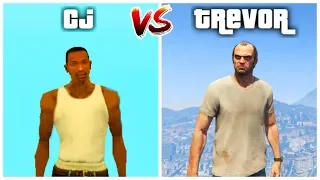 CJ vs Trevor - Who does it better? ( GTA 5 VS GTA 5AN ANDREAS )