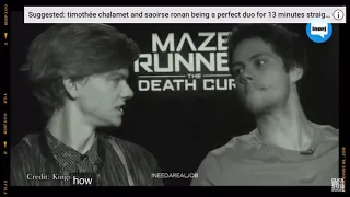 thomas brodie-sangster and dylan o’brian being gay for two minutes straight