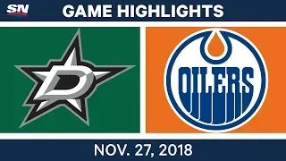 NHL Highlights | Stars vs. Oilers - Nov 27, 2018