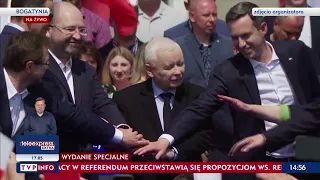 Konwencja Zjednoczonej Prawicy. Prezes Jarosław Kaczyński: Zabrakło Pawła Kukiza, ma dziś ślub córki