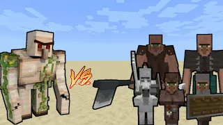 Iron Golem Upgrade VS All Villager / Minecraft Mob Battle