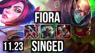 FIORA vs SINGED (TOP) | 7/0/5, Rank 4 Fiora, Godlike | NA Challenger | 11.23