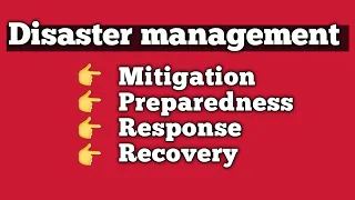 Disaster Management Cycle: Mitigation - Preparedness - Response - Recovery....
