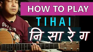 Acoustic Guitar How To Play TIHAI Using Raag Brindabani Sarang  (Part 1)