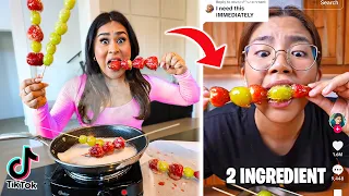 TESTING TikTok Viral 2 Ingredient ONLY Recipes & FOOD HACKS!