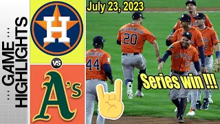 Houston Astros vs Oakland Athletics [FULL GAME] July 23, 2023 | MLB Highlights 2023