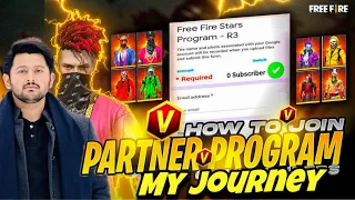 How I joined Freefire Partner Program |My Partner Program Journey  Freefire |How to Join Freefire Pp