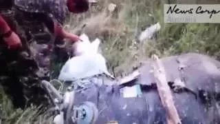 Первыe кадры после падения рейса MH17 First Footage