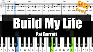 🎹Pat Barrett - Build My Life (Key of C) | Sheet + Lyrics + Chords Piano Easy Tutorial🎹