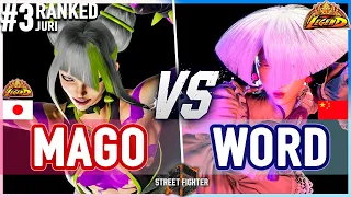 SF6 🔥 Mago (Juri) vs Word (AKI) 🔥 Street Fighter 6