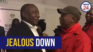 WATCH: 'Jealous down' - Cyril Ramaphosa and Julius Malema share light moment at parliament