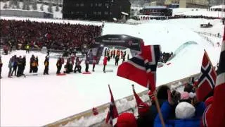 Petter Northug's finish on the 30km - WC2011 Holmenkollen Oslo