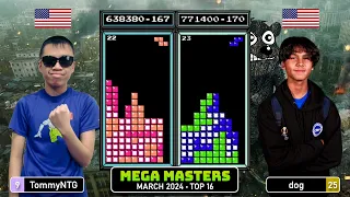 DOWN TO THE WIRE!! Tommy, Dog | Mar '24 TOP 16 | Classic Tetris Monthly Mega Masters