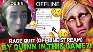 RAGE QUIT (OFFLINE STREAM) by QUINN in THIS GAME?! | QUINN plays INVOKER with a BAD TEAM?