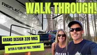 Grand Design Reflection 320MKS walk through!  Full time RV life!