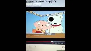 Stewie's reaction to two girls one cup