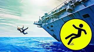 Can A Sailor Survive FALLING OFF An Aircraft Carrier?