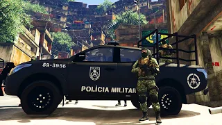 BOPE FAZ CERCO A TRAFICANTES DENTRO DA FAVELA PMERJ | GTA 5 VIDA POLICIAL