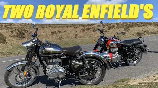 Two Royal Enfield's & The Voice Of Experience - Royal Enfield Classic 350 & Classic 500 On Dartmoor