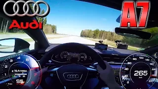 Audi A7 55 TFSI pushing on German Autobahn ✔